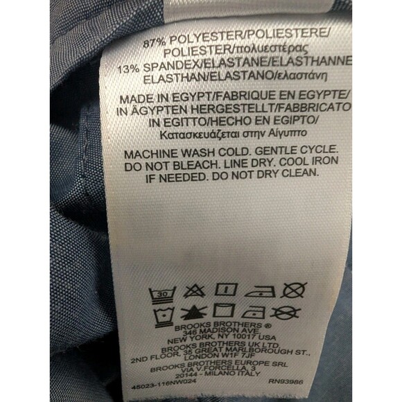 Brooks Brothers Mens 34x32 Navy Performance Tech Chino Golf Pants Poly Spandex - Picture 12 of 14